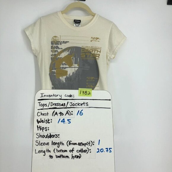 Star Wars official off white graphic print Rogue One short sleeve t-shirt size S - Picture 11 of 12